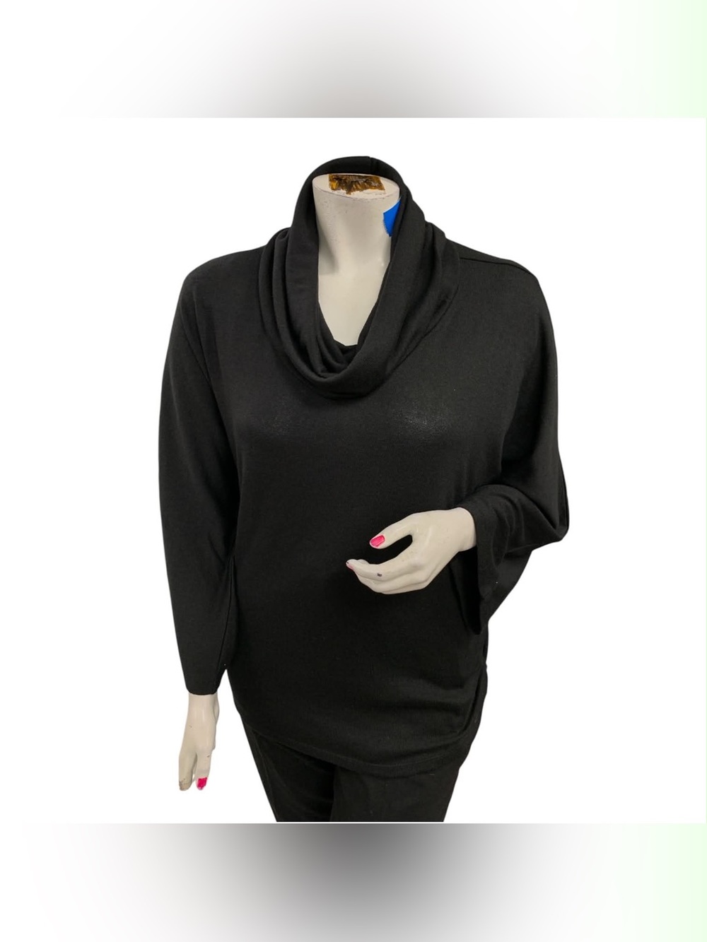 Charlie Paige Black Cowl Neck Sweater Size XL